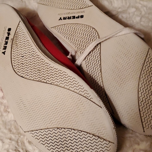 Sperry Top Siders Vintage Sz 8.5 Red Sneakers - Picture 4 of 7